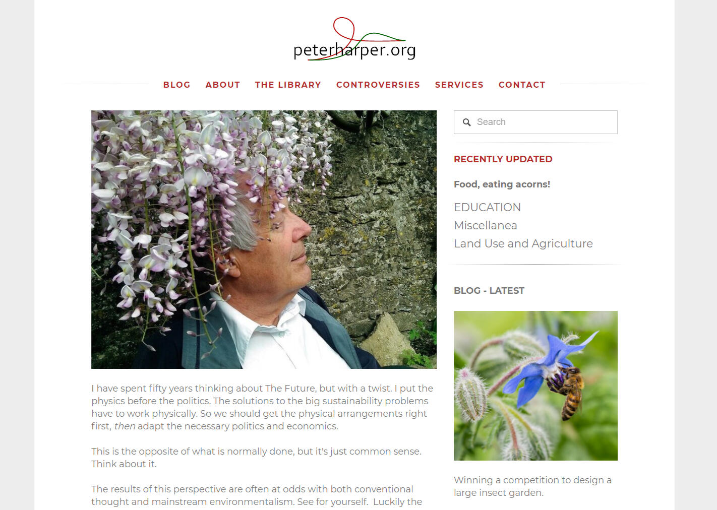 Homepage of Peter Harper's website